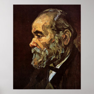 Póster Retrato de anciano con barba de Vincent van Gogh