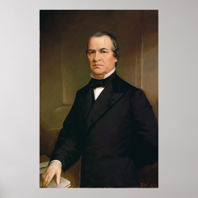 Póster Retrato de ANDREW JOHNSON por Washington B. Cooper (Frente)