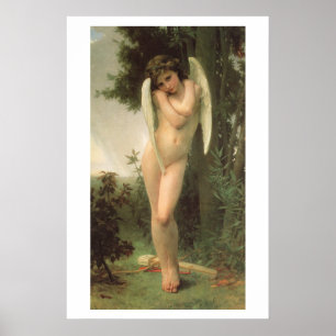 Póster Retrato de ángel Cupido (Cupidon) por Bouguereau