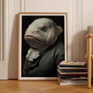Póster Retrato de animal victoriano de pez gota Animales