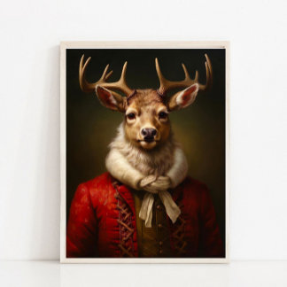 Póster Retrato de animal victoriano, Princesa de ciervo d