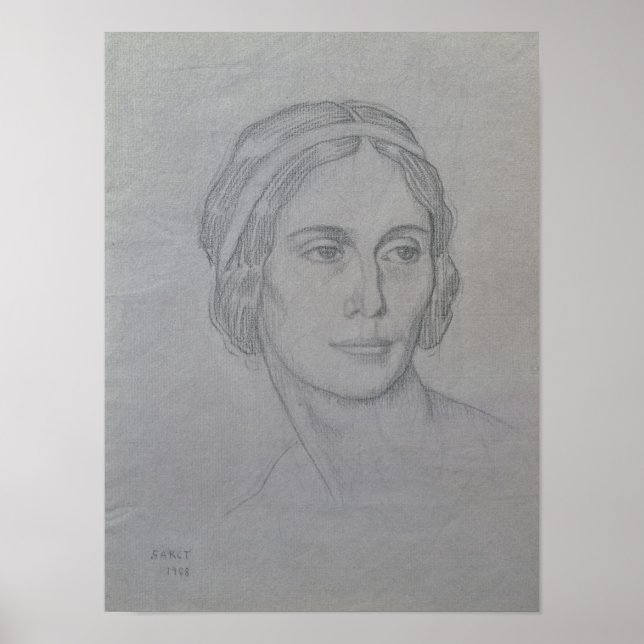 Póster Retrato de Anna Pavlova , 1908 (Frente)