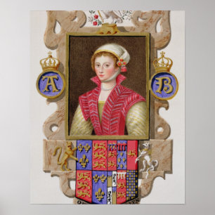 Póster Retrato de Anne Boleyn (1507-36) Segunda Reina de