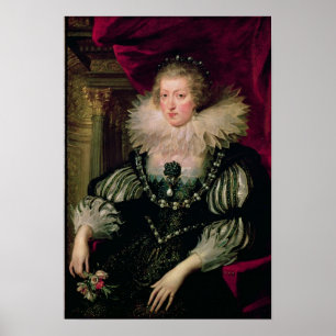 Póster Retrato de Anne de la infanta de Austria de Españ