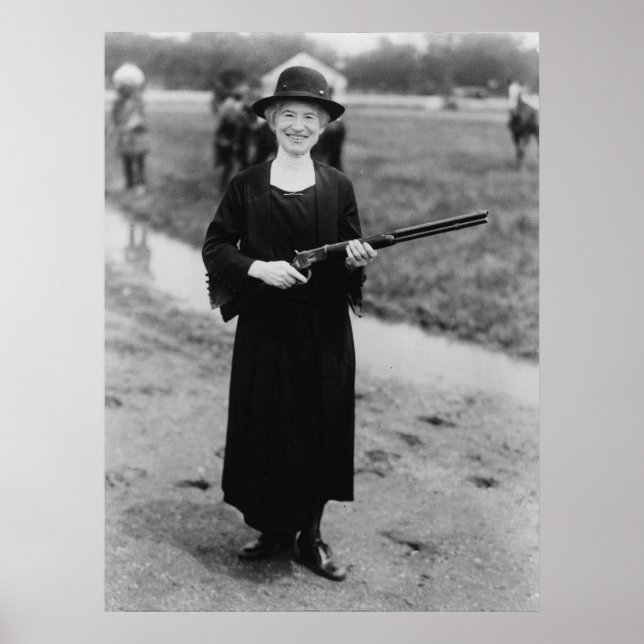 Póster Retrato de Annie Oakley (Frente)