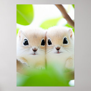 Póster Retrato de ardilla que ama los animales salvajes