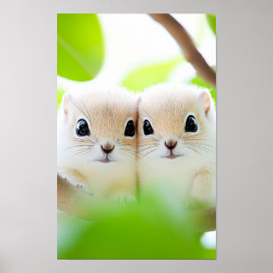 Póster Retrato de ardilla que ama los animales salvajes