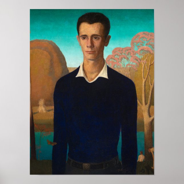 Póster Retrato de Arnold Pyle, 1930 por Grant Wood (Frente)