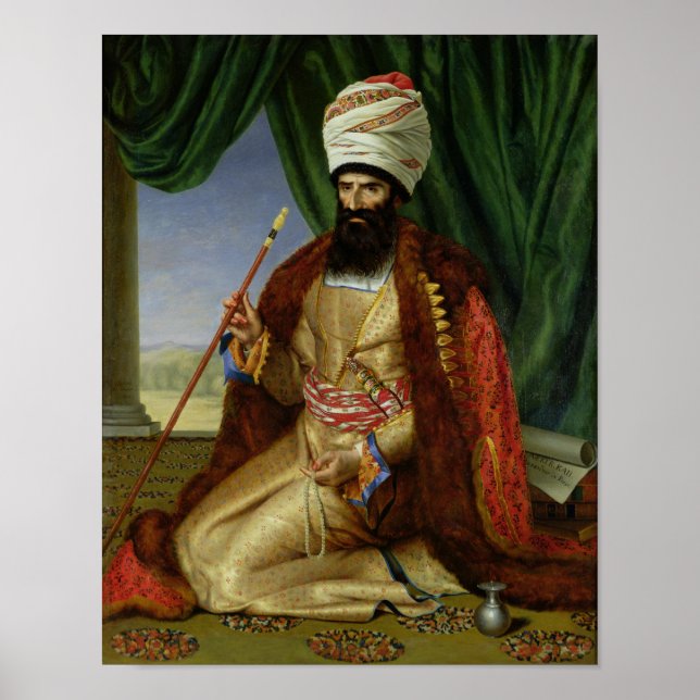 Póster Retrato de Asker-Khan, Embajador de Persia (Frente)