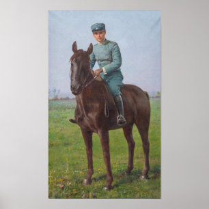 Póster Retrato de Attilio Triboletti (Soldado de caballer