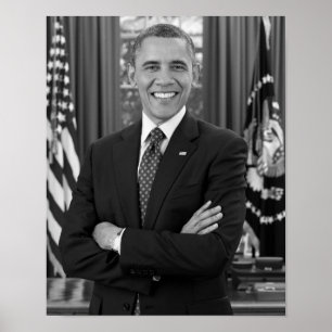 Póster Retrato de Barack Obama - 2012