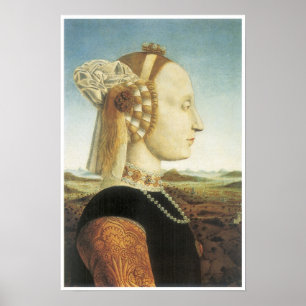Póster Retrato de Battista Sforza, C. 1474