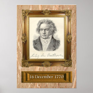 Póster Retrato de Beethoven