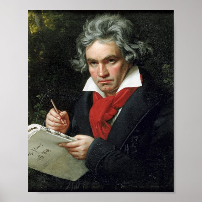 Póster Retrato de Beethoven por Joseph Karl Stieler (Frente)
