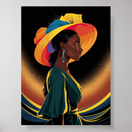 Póster Retrato de belleza africana