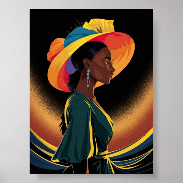 Póster Retrato de belleza africana (Frente)
