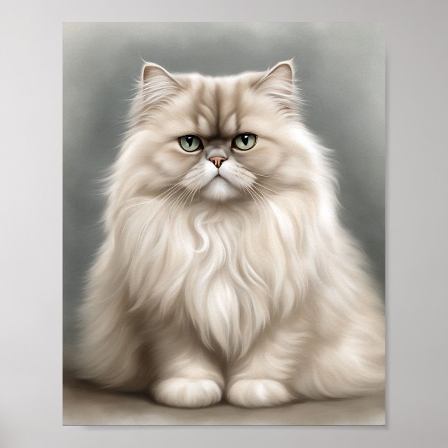 Póster Retrato de belleza de gato persa (Frente)