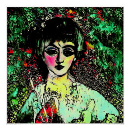 Póster Retrato de Belleza Gótica