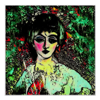 Póster Retrato de Belleza Gótica