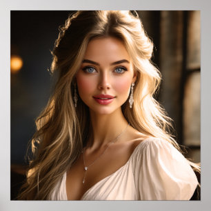 Póster Retrato de belleza radiante