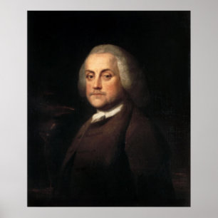 Póster Retrato de BENJAMIN FRANKLIN por Benjamin Wilson