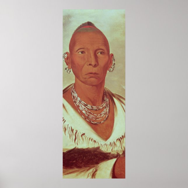 Póster Retrato de Black Hawk, jefe indio (Frente)