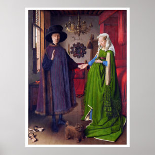 Póster Retrato de boda en enero Van Eyck -