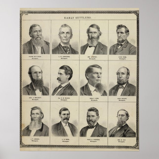 Póster Retrato de Bottineau, Minnesota (Frente)