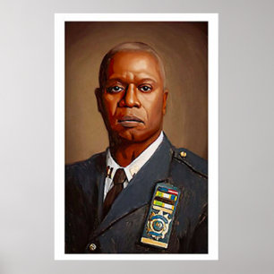 Póster Retrato de Brooklyn Nine Raymond Holt Print F