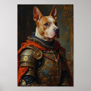 Póster Retrato de Bull Terrier Real