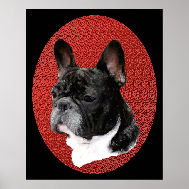 Póster Retrato de Bulldog francés (Frente)