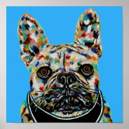 Póster Retrato de Bulldog Francés