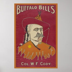 Póster Retrato De Cabeza Y Hombros De Búfalo Bill