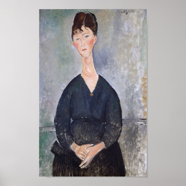 Póster Retrato de Cafe Singer, Modigliani (Frente)