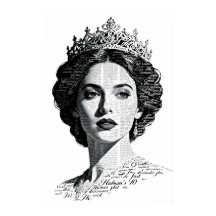 Retrato de Caligrafía de la Reina Esther - Escritu