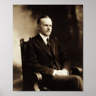Póster Retrato de Calvin Coolidge