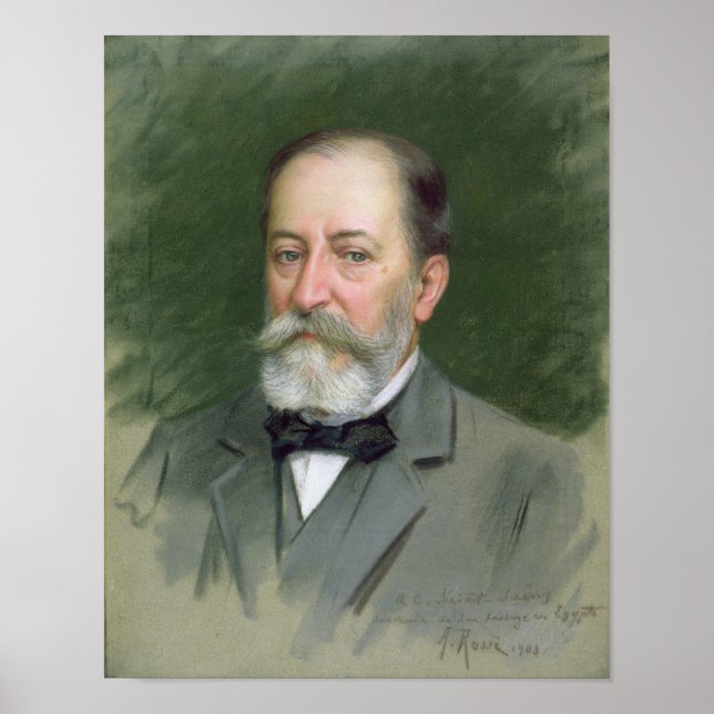 Póster Retrato de Camille Saint-Saens 1903 (Frente)
