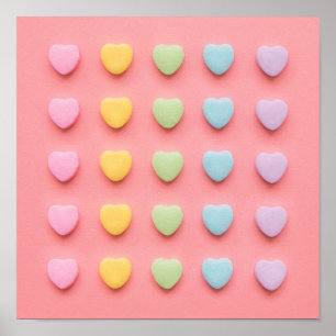 Póster Retrato de Candy Hearts