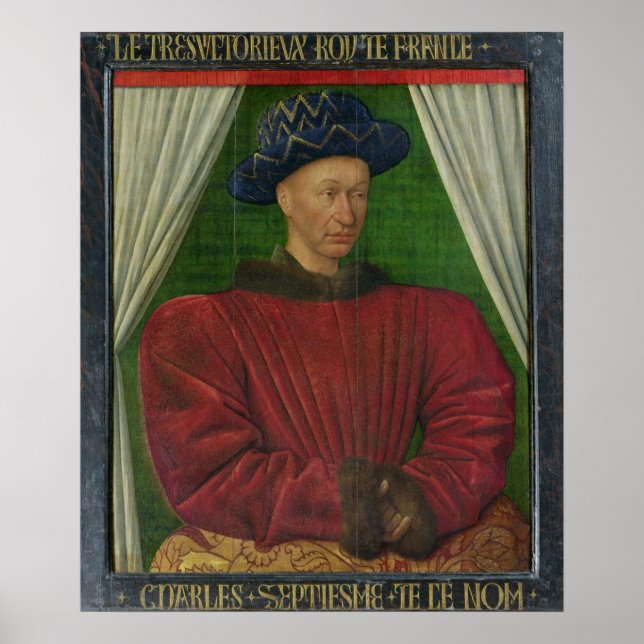 Póster Retrato de Carlos VII, c.1445-50 (Frente)