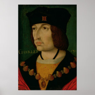 Póster Retrato de Carlos VIII Rey de Francia