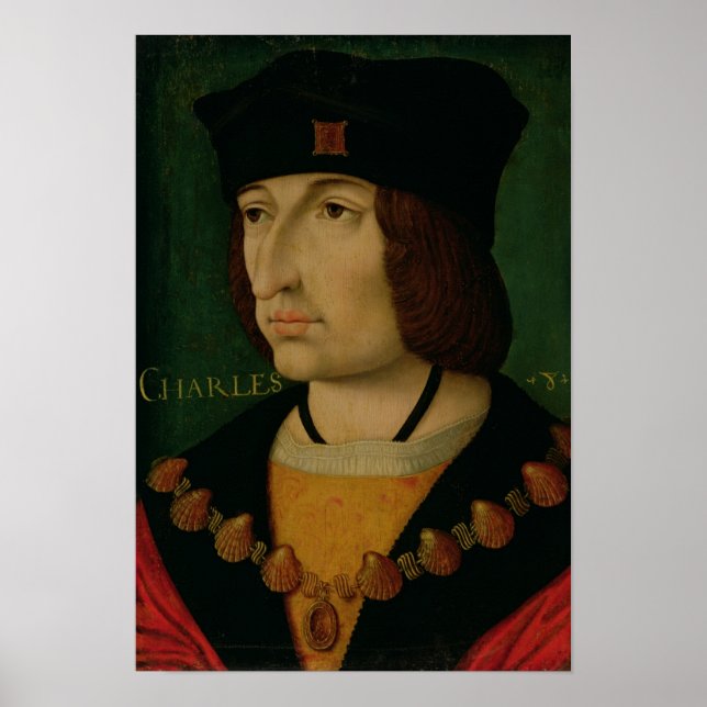 Póster Retrato de Carlos VIII Rey de Francia (Frente)