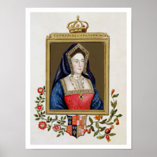 Póster Retrato de Catherine de Aragón (1485-1536) 1a Qu