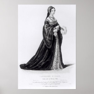 Póster Retrato de Catherine grabado por Hargrave