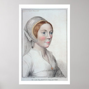 Póster Retrato de Catherine Howard (1520-42) grabado