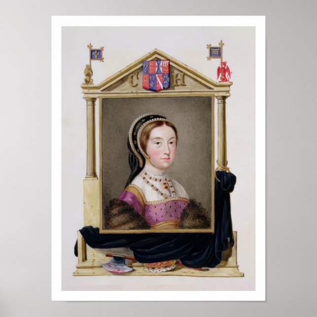 Póster Retrato de Catherine Howard (c.1520-d.1542) 5ª Q (Frente)