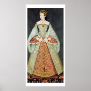 Póster Retrato de Catherine Parr (1512-48), 1545 (color