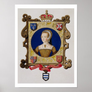 Póster Retrato de Catherine Parr (1512-48) 6ª Reina de