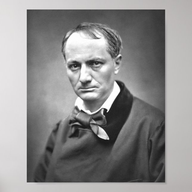 Póster Retrato de Charles Baudelaire (Frente)