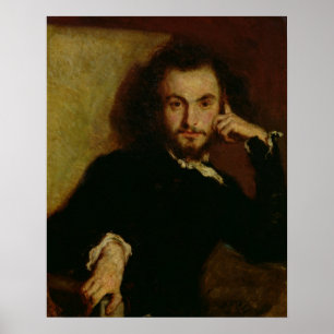 Póster Retrato de Charles Baudelaire 1844