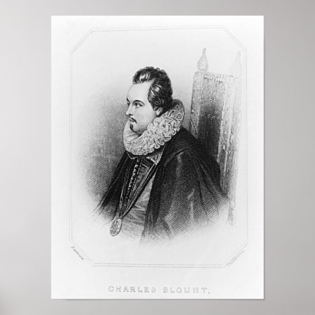 Póster Retrato de Charles Blount Octavo Conde de (Frente)
